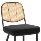 Chaises de salle à manger rembourrées en rotin, lot de 2 - 33,86H x 18,9W x 22,83P