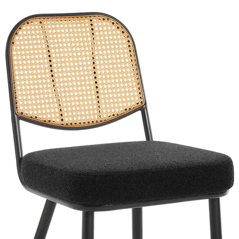 Chaises de salle à manger rembourrées en rotin, lot de 2 - 33,86H x 18,9W x 22,83P