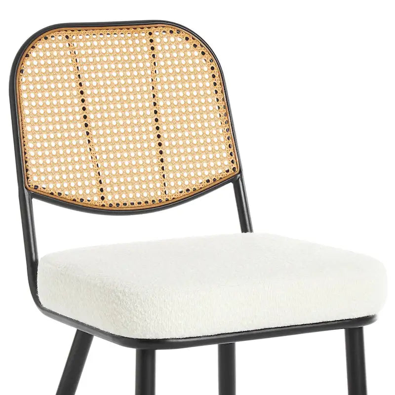 Chaises de salle à manger rembourrées en rotin, lot de 2 - 33,86H x 18,9W x 22,83P