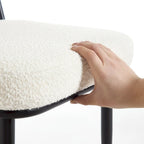 Chaises de salle à manger rembourrées en rotin, lot de 2 - 33,86H x 18,9W x 22,83P