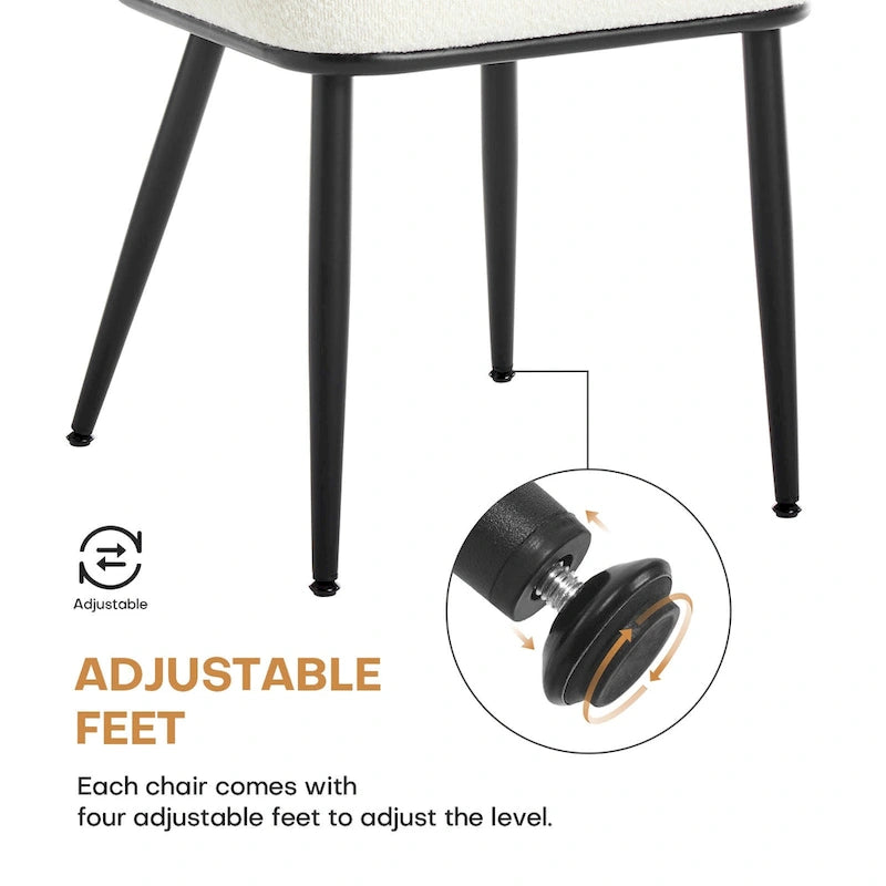 Chaises de salle à manger rembourrées en rotin, lot de 2 - 33,86H x 18,9W x 22,83P