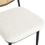 Chaises de salle à manger rembourrées en rotin, lot de 2 - 33,86H x 18,9W x 22,83P