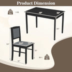 Ensemble table et 4 chaises de salle à manger 5 pièces, rembourré, gris/beige