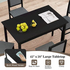 Ensemble table et 4 chaises de salle à manger 5 pièces, rembourré, gris/beige