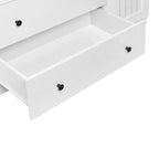 Armoire à 4 portes avec 2 tiroirs marron/blanc