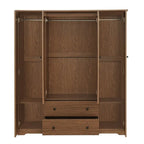 Armoire à 4 portes avec 2 tiroirs marron/blanc