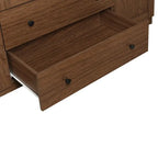 Armoire à 4 portes avec 2 tiroirs marron/blanc