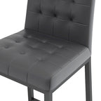 Tabourets de bar hauts modernes (lot de 2), sièges de cuisine avec dossier en PU, chaises de jeu avec pieds et repose-pieds en métal