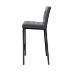 Tabourets de bar hauts modernes (lot de 2), sièges de cuisine avec dossier en PU, chaises de jeu avec pieds et repose-pieds en métal