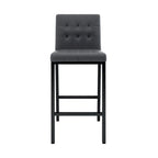Tabourets de bar hauts modernes (lot de 2), sièges de cuisine avec dossier en PU, chaises de jeu avec pieds et repose-pieds en métal