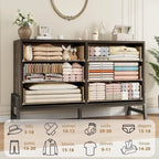 6 Dresser for Bedroom, 52 Wide Dresser, Wide Drawer with Storage Freestanding