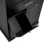 Meuble de salle de bain autoportant polyvalent avec multiples compartiments et design élégant