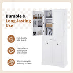 Meuble de salle de bain autoportant polyvalent avec multiples compartiments et design élégant