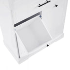 Meuble de salle de bain autoportant polyvalent avec multiples compartiments et design élégant
