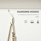 Porte-manteau de style moderne avec rangement, porte-vêtements autoportant avec banc de rangement, armoire de rangement et tiroirs
