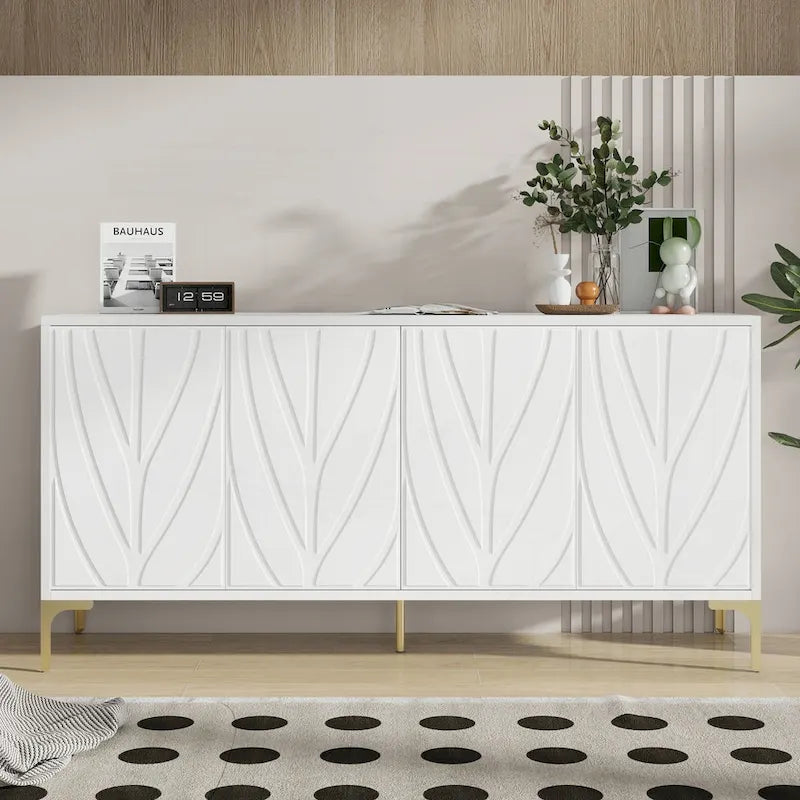 Buffet polyvalent avec portes à ouverture par pression