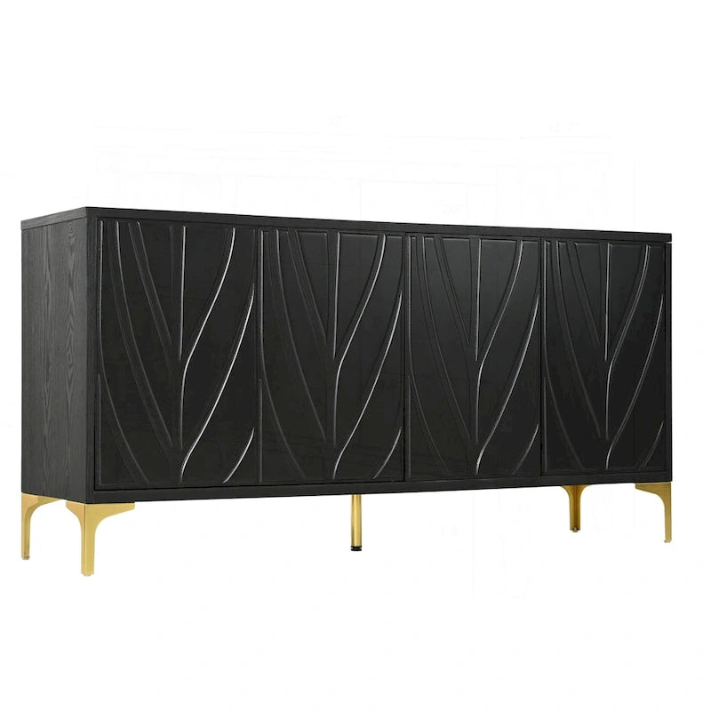 Buffet polyvalent avec portes à ouverture par pression