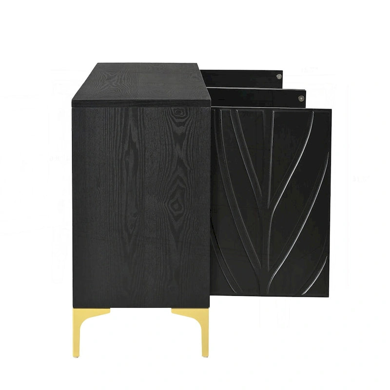 Buffet polyvalent avec portes à ouverture par pression