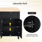 Ensemble d'îlot de cuisine style ferme avec table à abattant, deux sièges, armoire de rangement, tiroirs et porte-serviettes
