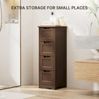 Meuble de rangement de cuisine de 33 pouces, armoire de rangement de salle de bain en bois autoportante avec 4 tiroirs pour la cuisine et la salle à manger