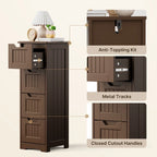 Meuble de rangement de cuisine de 33 pouces, armoire de rangement de salle de bain en bois autoportante avec 4 tiroirs pour la cuisine et la salle à manger