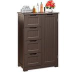 Meuble de rangement de cuisine de 33 pouces, armoire de rangement de salle de bain en bois autoportante avec 4 tiroirs pour la cuisine et la salle à manger