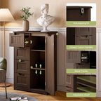 Meuble de rangement de cuisine de 33 pouces, armoire de rangement de salle de bain en bois autoportante avec 4 tiroirs pour la cuisine et la salle à manger