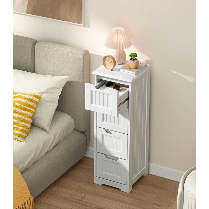 Meuble de rangement de cuisine de 33 pouces, armoire de rangement de salle de bain en bois autoportante avec 4 tiroirs pour la cuisine et la salle à manger