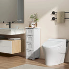 Meuble de rangement de cuisine de 33 pouces, armoire de rangement de salle de bain en bois autoportante avec 4 tiroirs pour la cuisine et la salle à manger