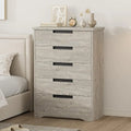 Commode 5 tiroirs naturelle pour chambre à coucher, salon, chambre d'enfant