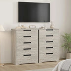 Commode 5 tiroirs naturelle pour chambre à coucher, salon, chambre d'enfant