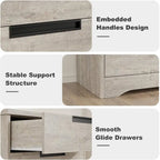 Commode 5 tiroirs naturelle pour chambre à coucher, salon, chambre d'enfant