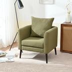 Fauteuil d'appoint paresseux pour salon, fauteuil cabriolet en tissu polaire avec pieds en bois massif pour salon, chambre ou bureau