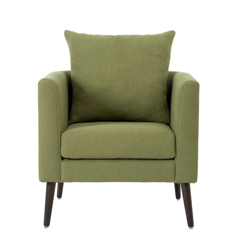 Fauteuil d'appoint paresseux pour salon, fauteuil cabriolet en tissu polaire avec pieds en bois massif pour salon, chambre ou bureau