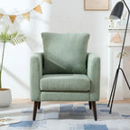 Fauteuil d'appoint paresseux pour salon, fauteuil cabriolet en tissu polaire avec pieds en bois massif pour salon, chambre ou bureau