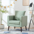 Fauteuil d'appoint paresseux pour salon, fauteuil cabriolet en tissu polaire avec pieds en bois massif pour salon, chambre ou bureau