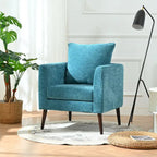 Fauteuil d'appoint paresseux pour salon, fauteuil cabriolet en tissu polaire avec pieds en bois massif pour salon, chambre ou bureau