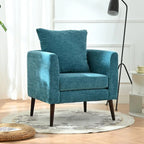 Fauteuil d'appoint paresseux pour salon, fauteuil cabriolet en tissu polaire avec pieds en bois massif pour salon, chambre ou bureau