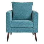 Fauteuil d'appoint paresseux pour salon, fauteuil cabriolet en tissu polaire avec pieds en bois massif pour salon, chambre ou bureau