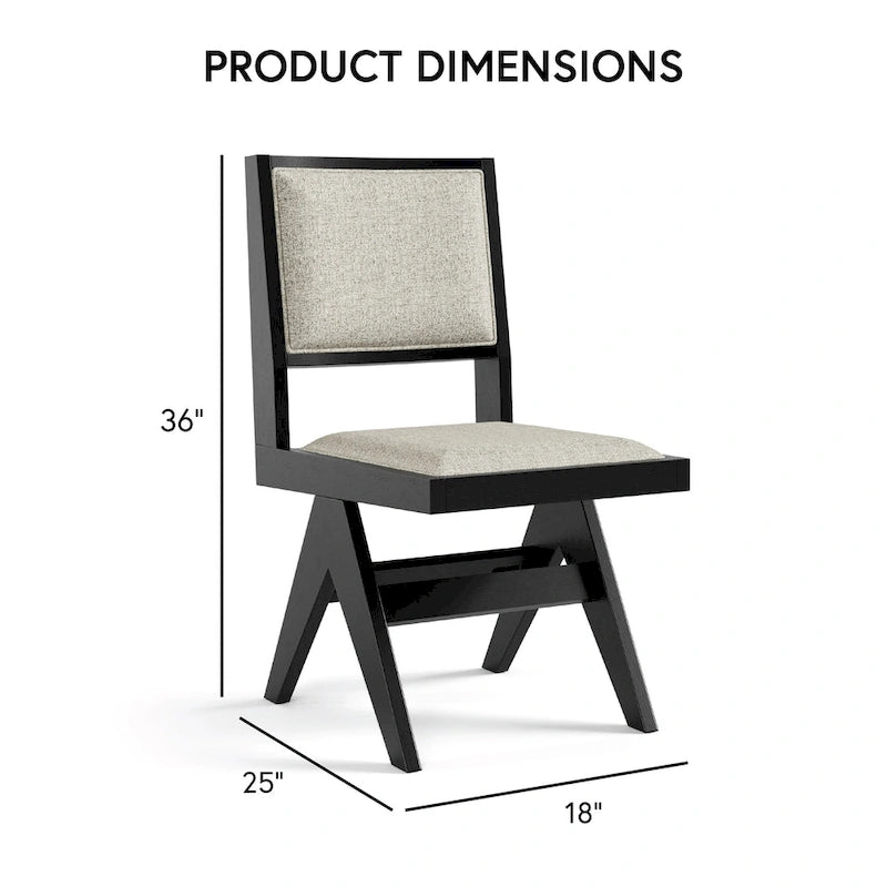 Ensemble de salle à manger rond moderne 7 pièces Evrena de 59 po en bois massif noir Furniture of America