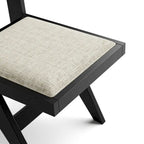 Ensemble de salle à manger rond moderne 7 pièces Evrena de 59 po en bois massif noir Furniture of America