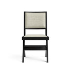 Ensemble de salle à manger rond moderne 7 pièces Evrena de 59 po en bois massif noir Furniture of America