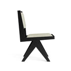 Ensemble de salle à manger rond moderne 7 pièces Evrena de 59 po en bois massif noir Furniture of America