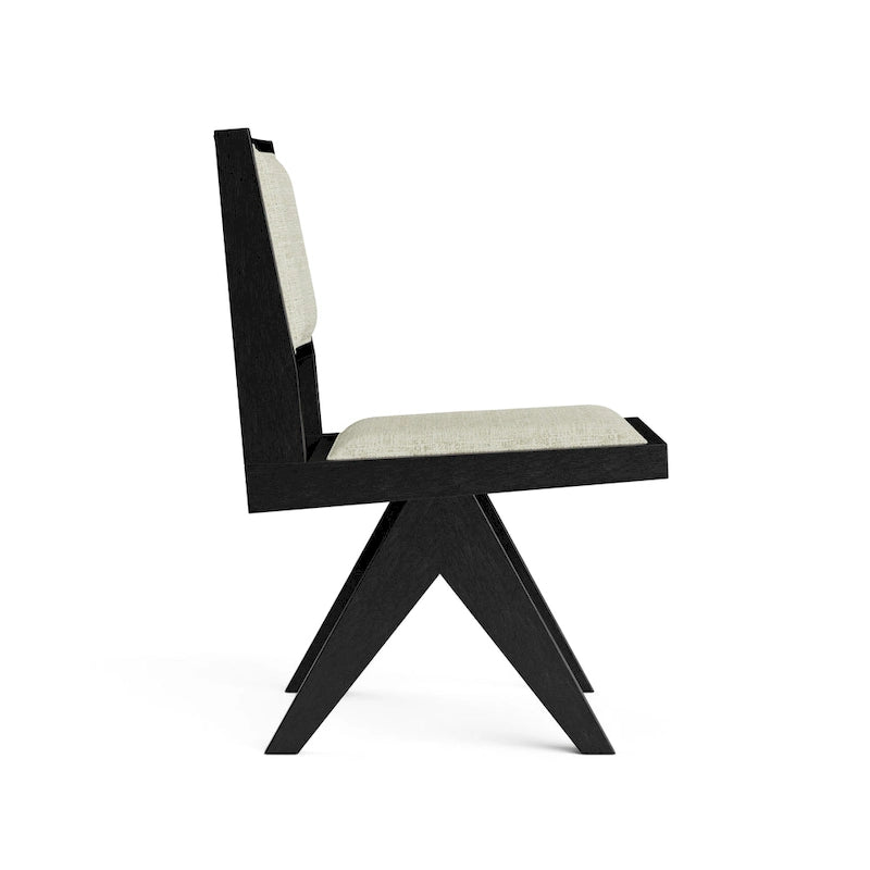 Ensemble de salle à manger rond moderne 7 pièces Evrena de 59 po en bois massif noir Furniture of America