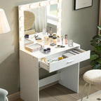 Table de maquillage pour filles avec 3 modes d'éclairage LED