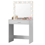 Table de maquillage pour filles avec 3 modes d'éclairage LED