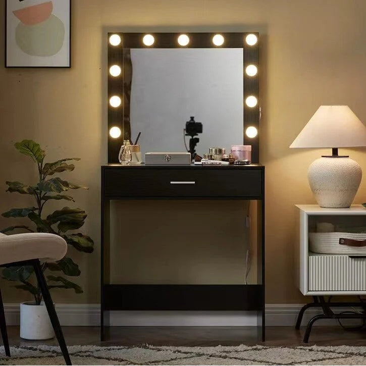Table de maquillage pour filles avec 3 modes d'éclairage LED
