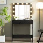 Table de maquillage pour filles avec 3 modes d'éclairage LED