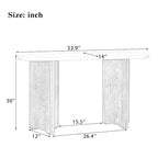 Console de table d'entrée ovale en faux marbre, table d'appoint étroite pour canapé avec base triangulaire