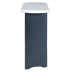 Console de table d'entrée ovale en faux marbre, table d'appoint étroite pour canapé avec base triangulaire